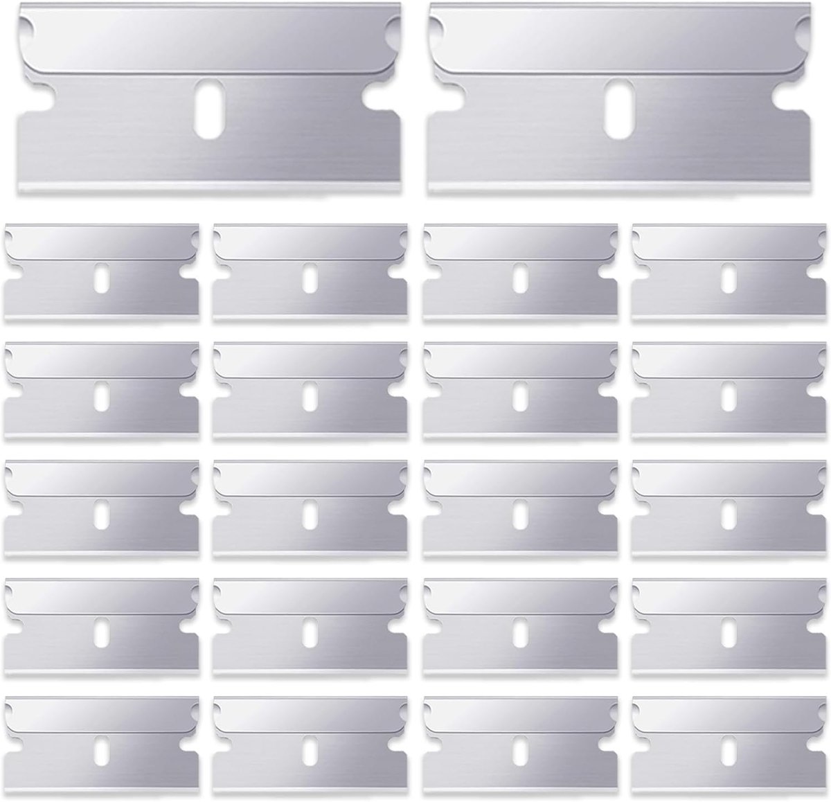 100pcs Scraper for Ceramic Cookplates, Stainless Steel Replacement Blades, Scrapers for Glass Ceramic Tiles Car Window - ShopVlot