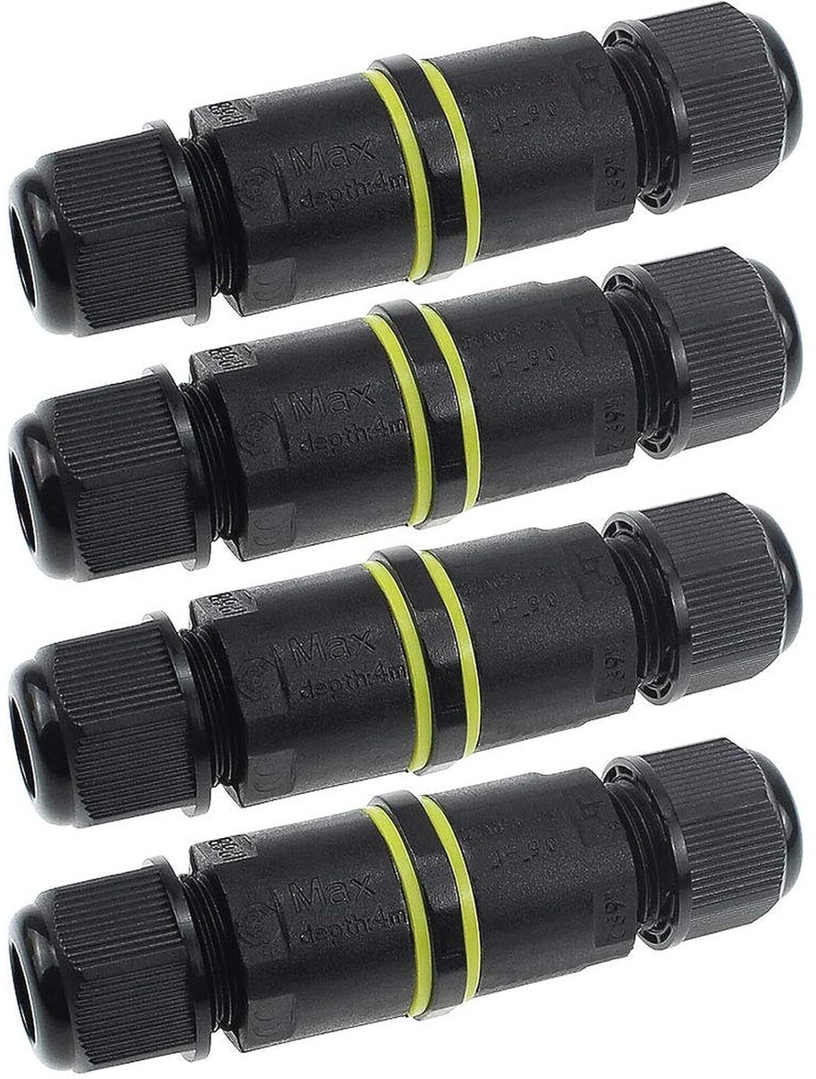 Waterproof Junction Box, Outdoor Cable Connector, IP68 Connector External Sleeve Coupling, 3-Core Outer Connector for - ShopVlot