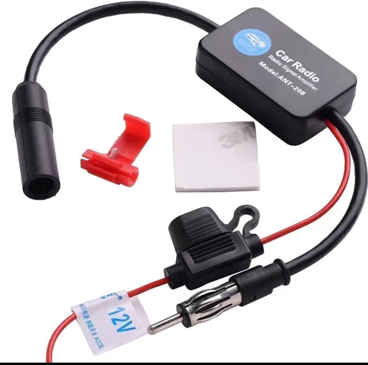 Antenna Amplifier - Car Radio Antenna, Car Radio Antenna Amplifier, Car Radio Amplifier, with Red Card and Double - ShopVlot