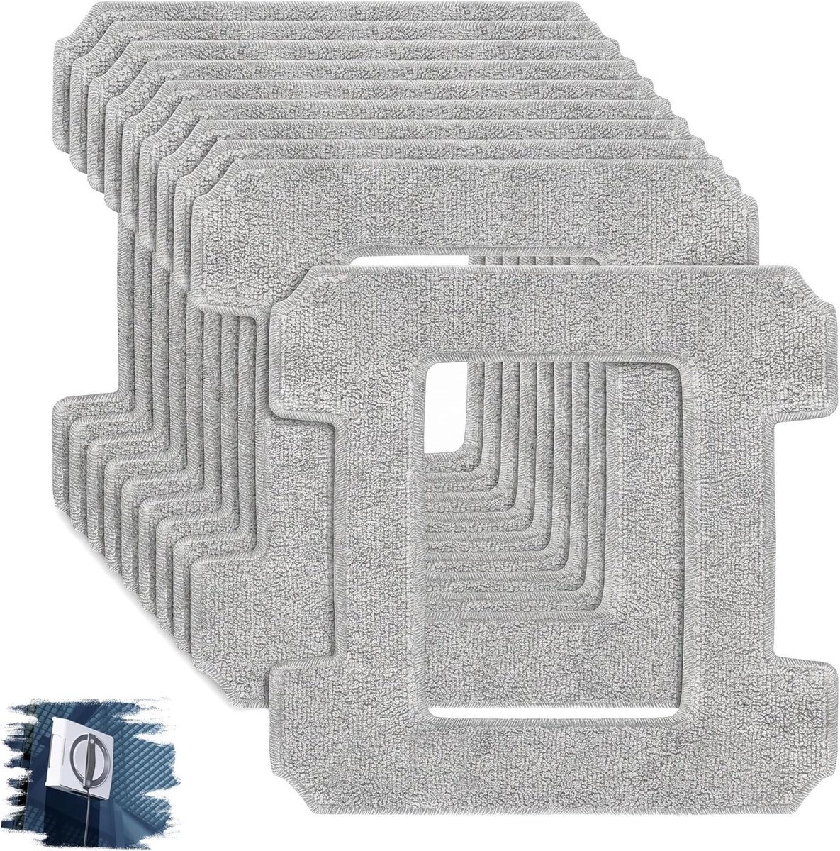10 stuks reinigingspads voor ECOVACS WINBOT W2S / W2S Omni raamreinigingsrobot, herbruikbare raamrobot, microvezel - ShopVlot