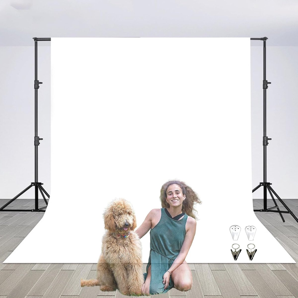 Fotografie Achtergrond 3x3M - Witte Katoenen Stof - Opvouwbaar en Wasbaar - Ideaal voor Portret en Productfotografie - ShopVlot