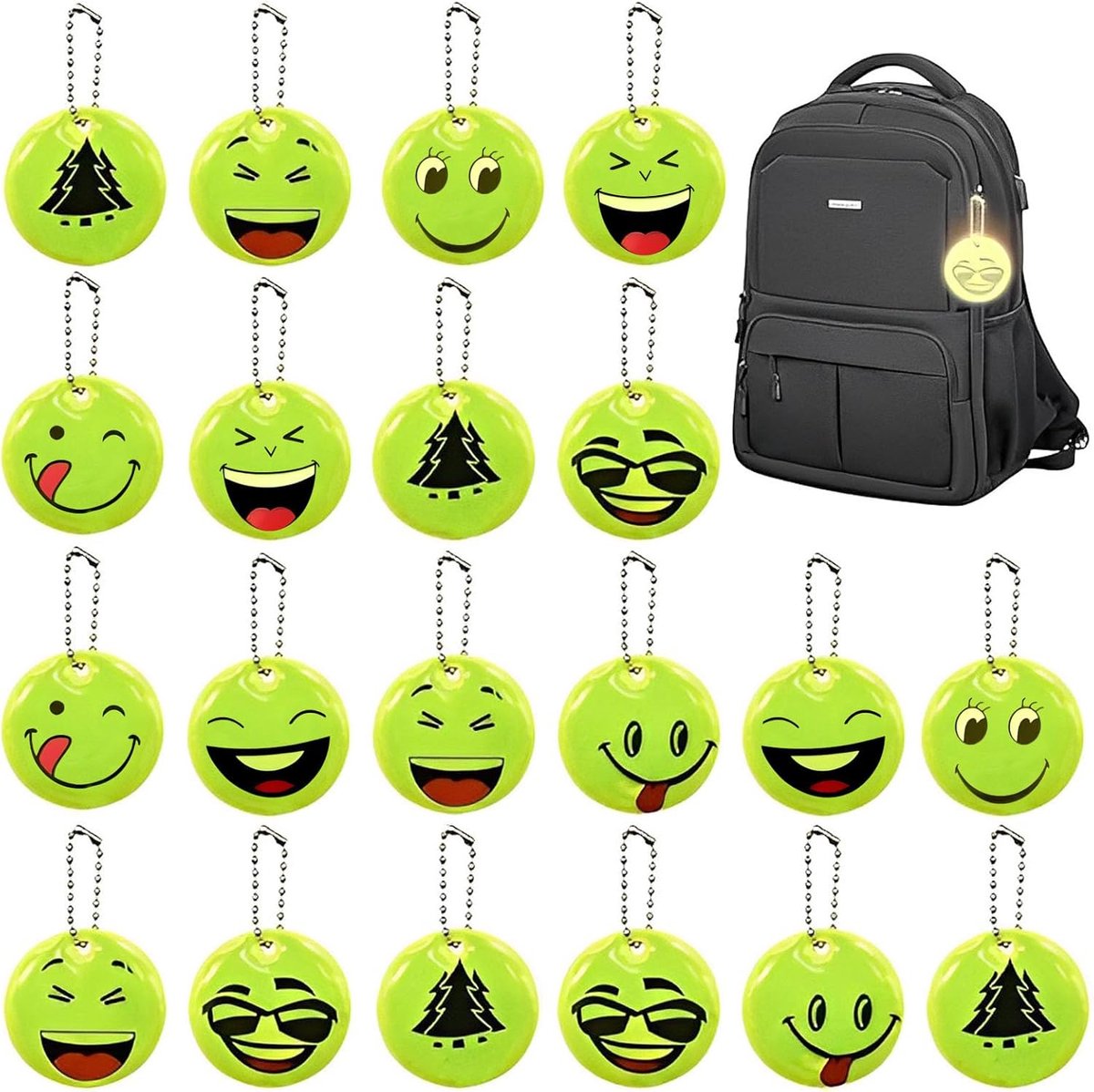 20 stuks veiligheidsreflectorhanger voor schooltas, fietsen, wandelen - Reflectoren voor extra zichtbaarheid