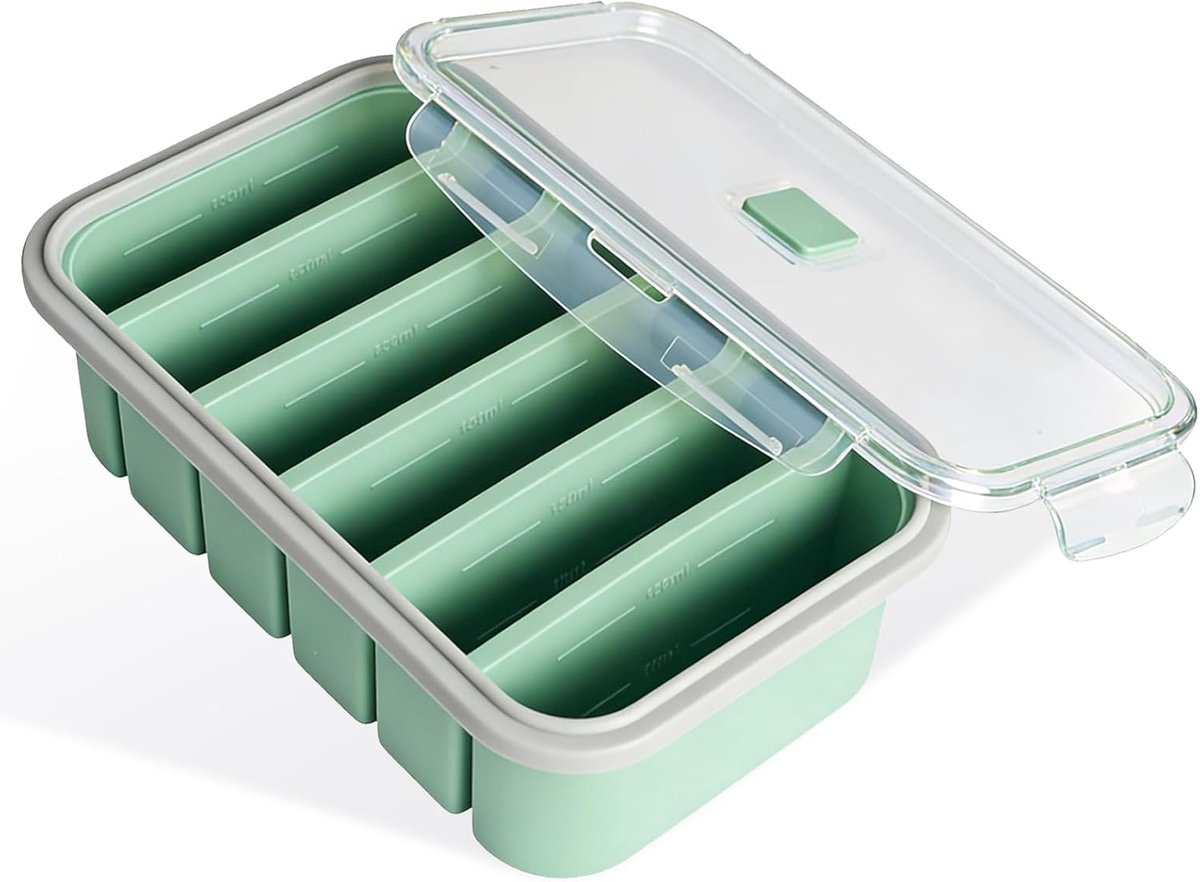 Siliconen vrieskom met deksel - 6 gaten - 22,5 x 14,5 cm - ideaal voor soep en sauzen - ShopVlot
