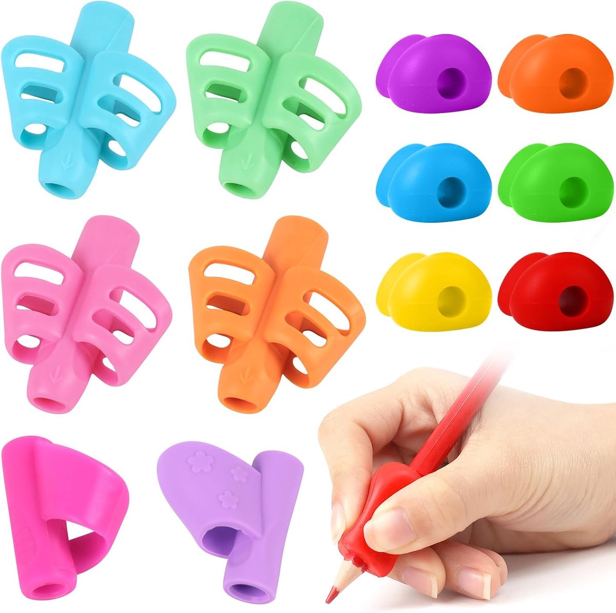 Schrijfhulp voor kinderen - ergonomische penhouder - silicone - maakt schrijven leuker - ShopVlot