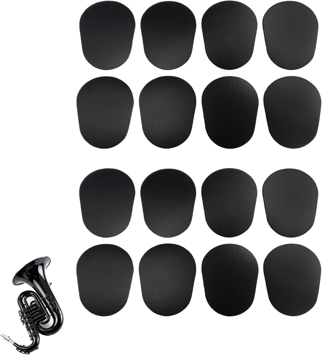 Mondstukpads voor saxofoons en klarinetten - 16 stuks - rubberen 0.8 mm - ShopVlot