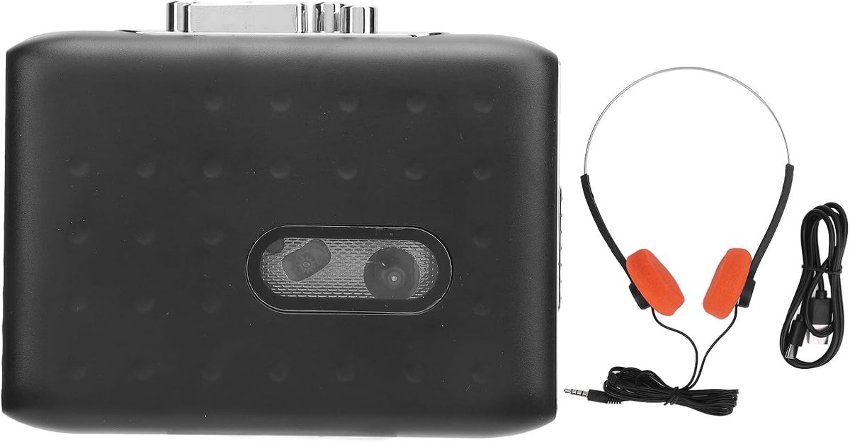 Portable cassette speler - USB C cassette naar MP3 converter - geïntegreerde microfoon - digitaliseer oude cassettes - ShopVlot