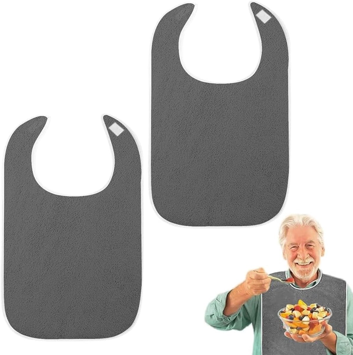 Volwassen slabbetjes 75x45 cm - Herbruikbaar en wasbaar - Waterdicht - Ideaal voor eten zonder zorgen - ShopVlot