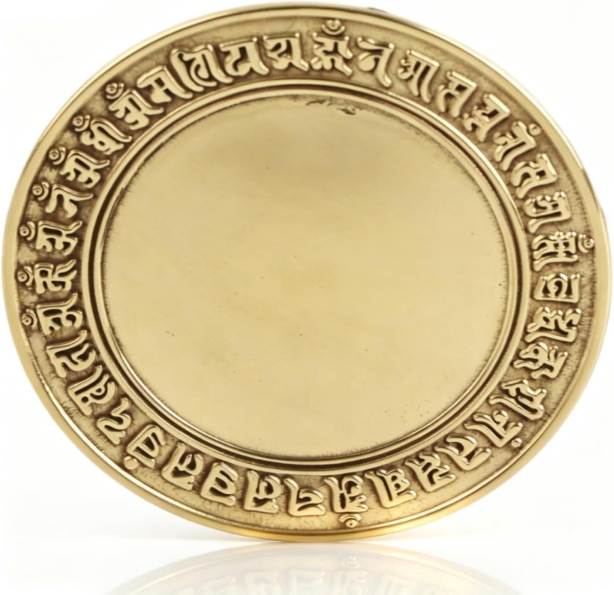 Chinese Bagua Spiegel van Messing voor Feng Shui Decoratie en Bescherming tegen Negatieve Energie, 8,9 cm