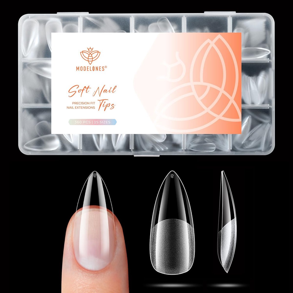 Nageltips 360 stuks - Volledige dekking - PMMA hars - Perfect voor DIY manicure - ShopVlot