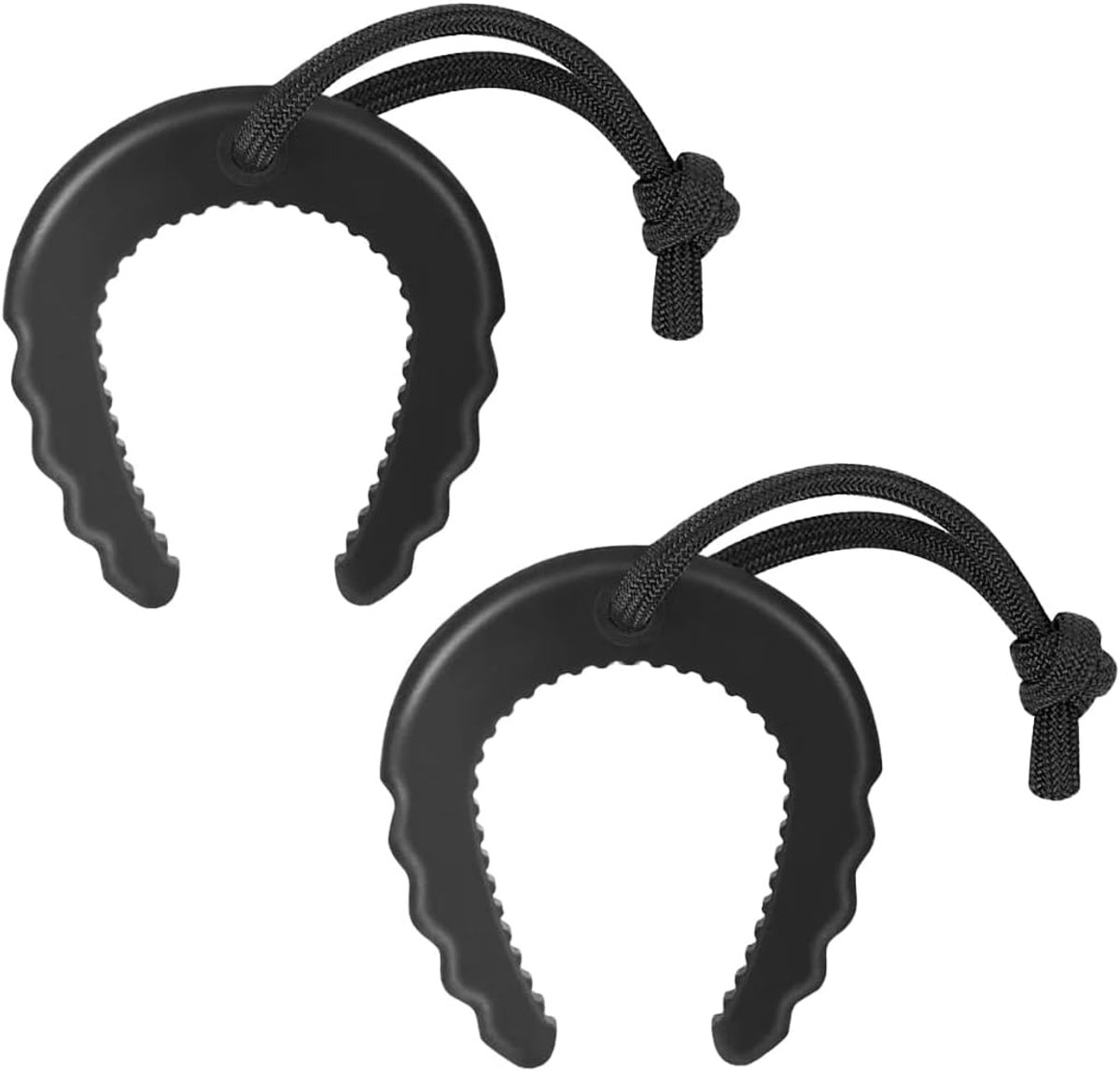 Deurstoppers 2pcs - Rubber - Zwart - Houdt deuren open en voorkomt schade - ShopVlot