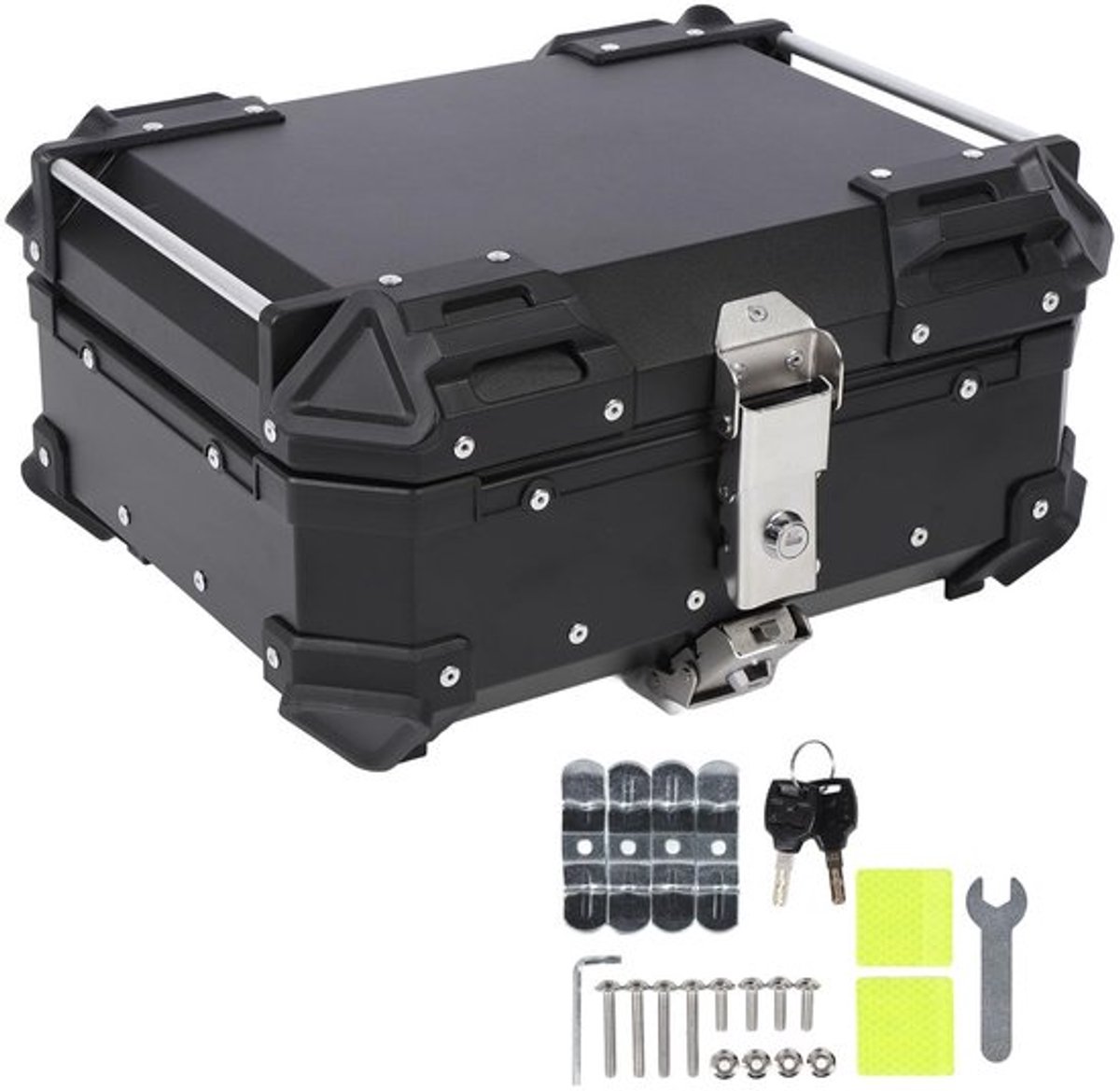 Topkoffer 25L - Aluminiumlegering - Schokbestendig - Afneembare Voering - Veiligheidsslot - Eenvoudige Installatie - Motorbagage