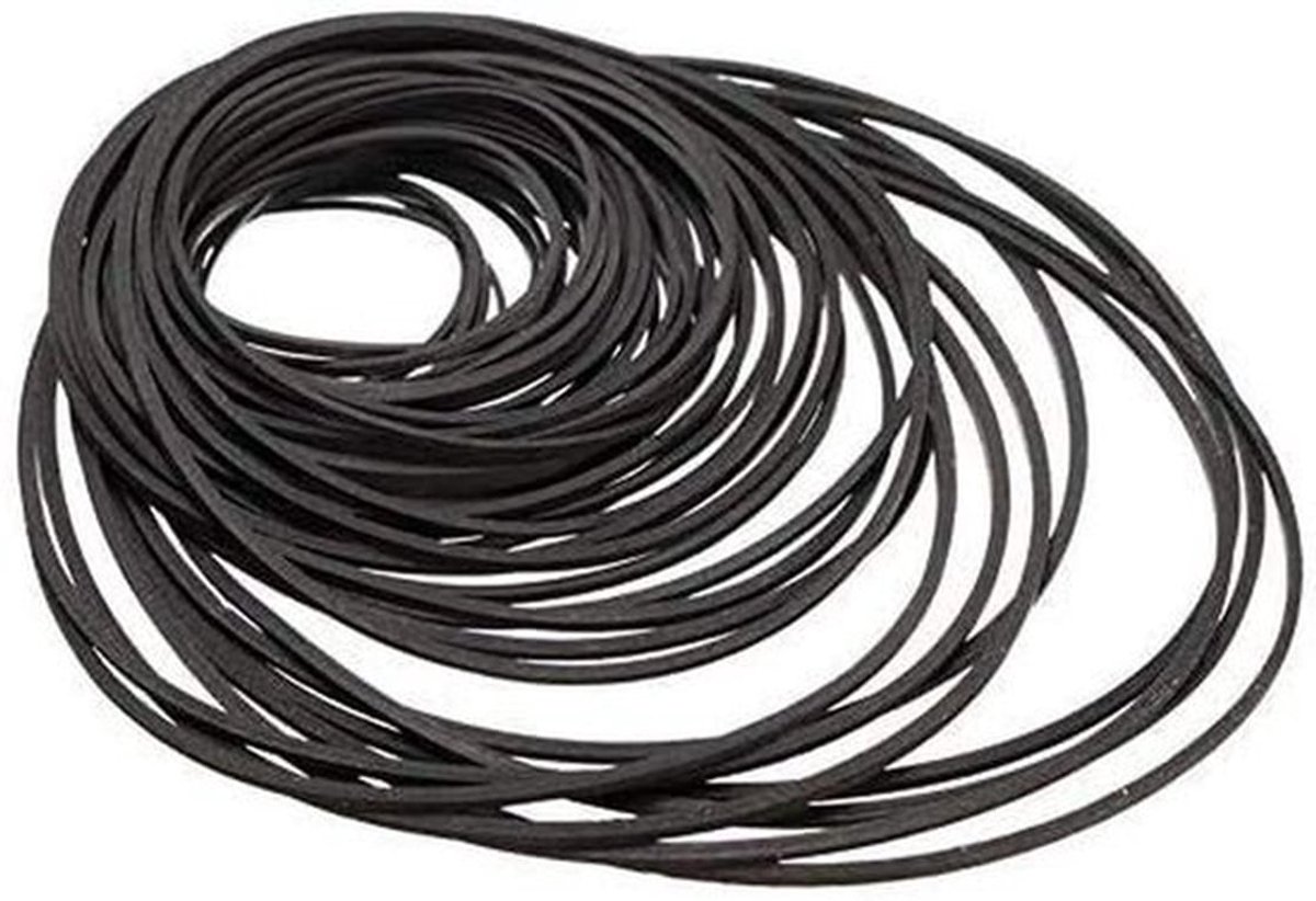 Rubber Riem 50 Stuks - 40-130MM Vouwlengte - 1MM Vierkante Doorsnede - Stabiel en Duurzaam - Geschikt voor Walkman en CD/DVD Drives - Cassette Riem