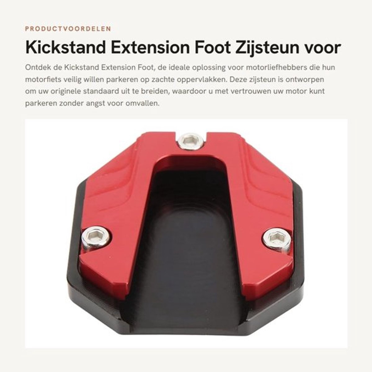 Zijsteun Stabiele Verlengbeugel - Universaal - Anodische Oxidatie - Slijtvast - Geschikt voor Zachte Oppervlakken - Bescherming tegen Slijtagesporen - Motorsteun