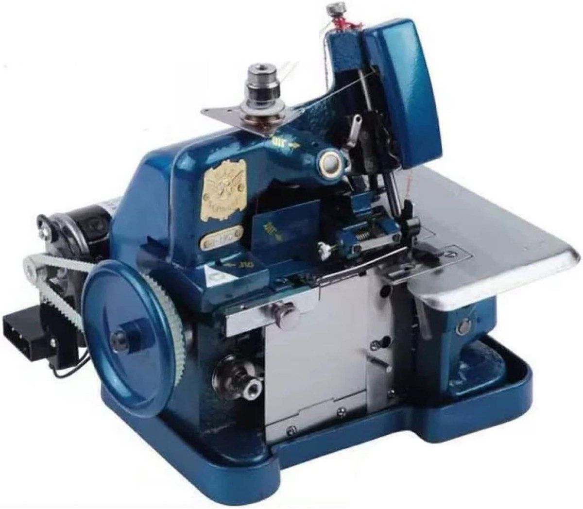 Overlockmachine - Naaimachine Lockmachine - Professionele Naadafwerking - Hoge Snelheid 3000 SPM - 255x210x270 mm - Blauw