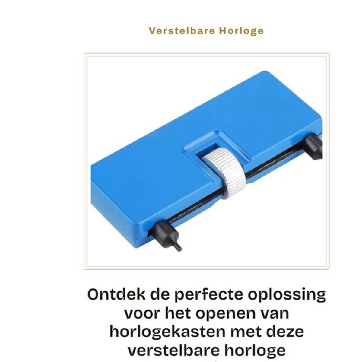 Verstelbare Horloge Achterhoesje Opener - Efficiënt Batterij Vervangen - Handzaam Formaat - Professionele Tool - Voor Horlogemakers en Kl...
