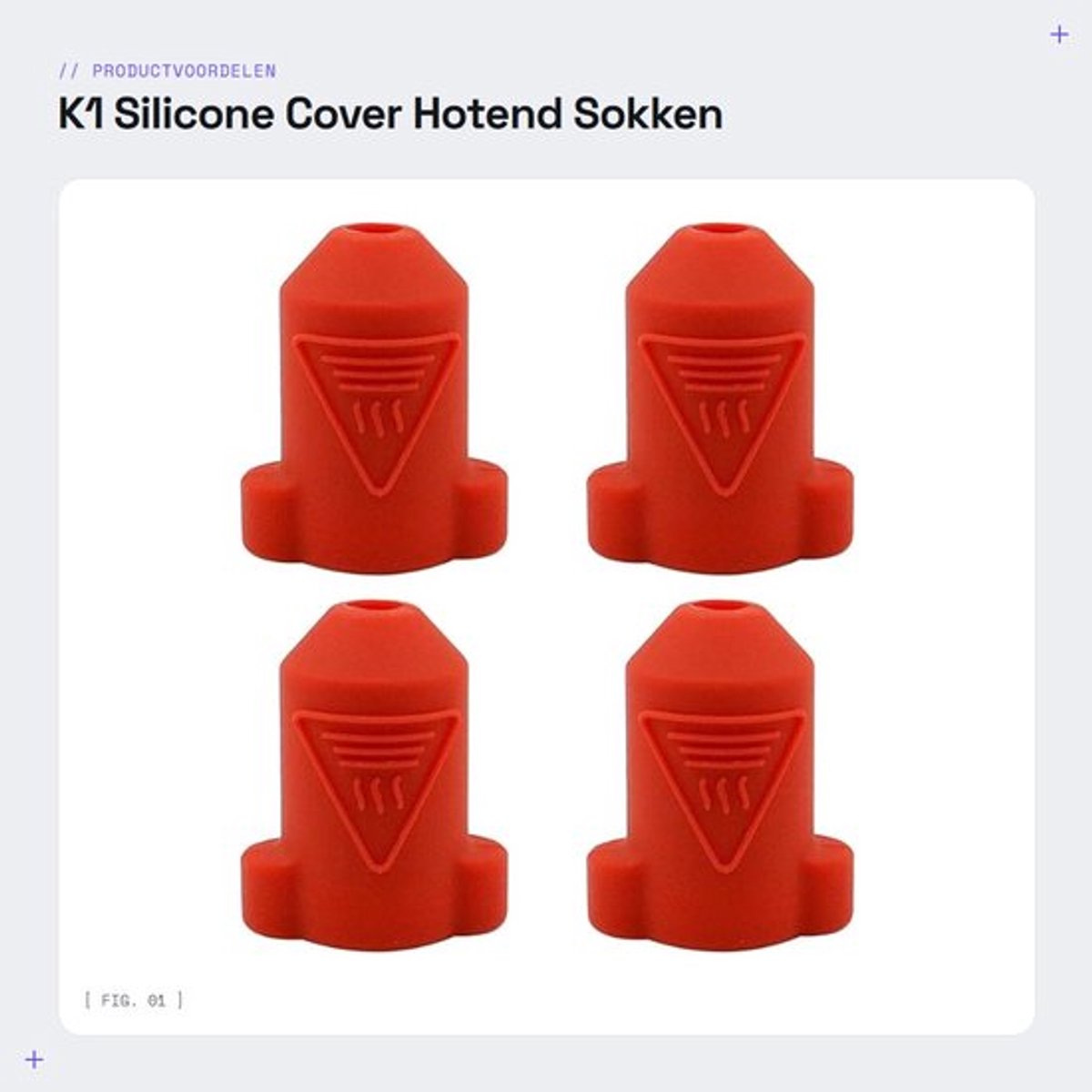 Silicone Cover 4-Pack - Compatibel met K1/K1 Max - Antiaanbaklaag - Duurzaam - Tot 300 graden Celsius - Stabiliseert temperatuur - 3D-printer Cover