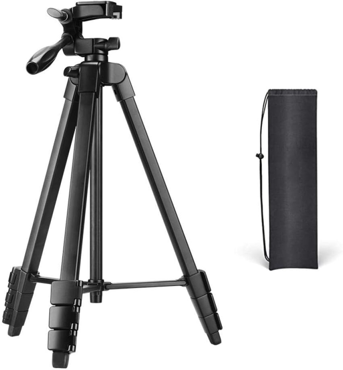 Tripod Camera Tripods Lightweight Tripod 55 Inches / 140 Cm, With Mobile Phone Holder And Remote Control Travel Tripod - ShopVlot