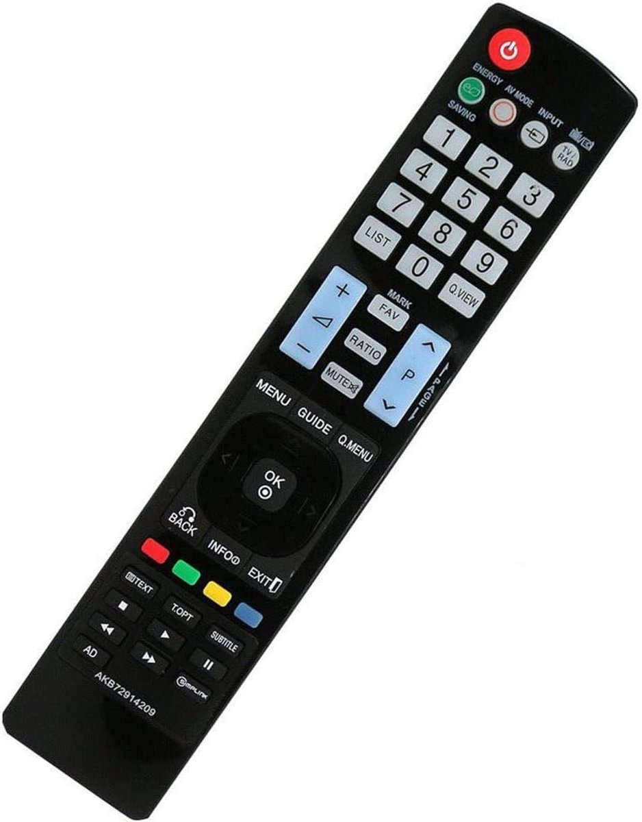 allimity AKB72914209 Replacement remote control suitable for LG TV 55LD650 32LD550 42LD520 42LD550 55LE7300 32LD420 - ShopVlot