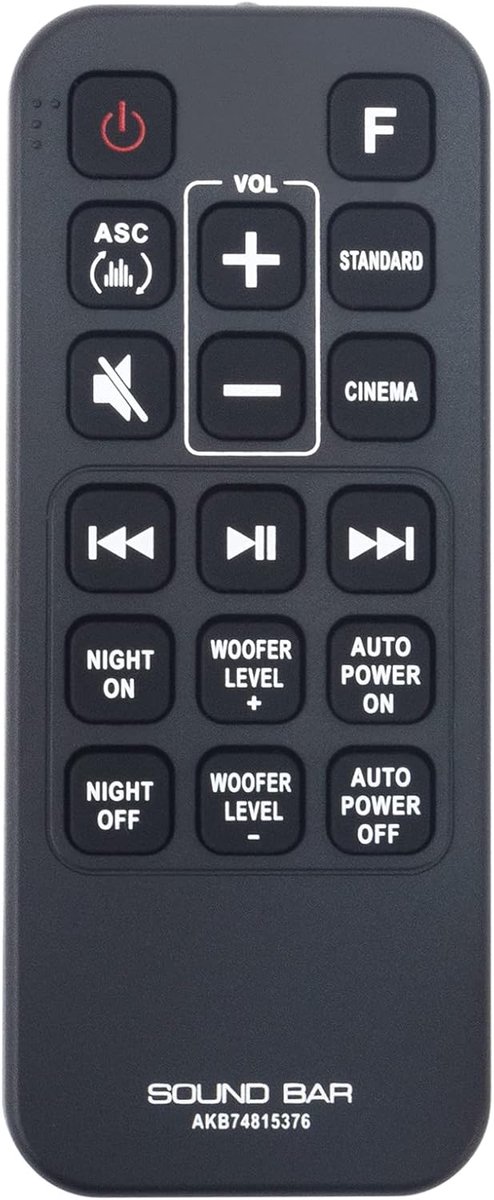 ALLIMITY AKB74815376 Remote Control Replace fit for LG Soundbar Speaker System SJ3 SJ-3 SJ4 SJ-4 - ShopVlot