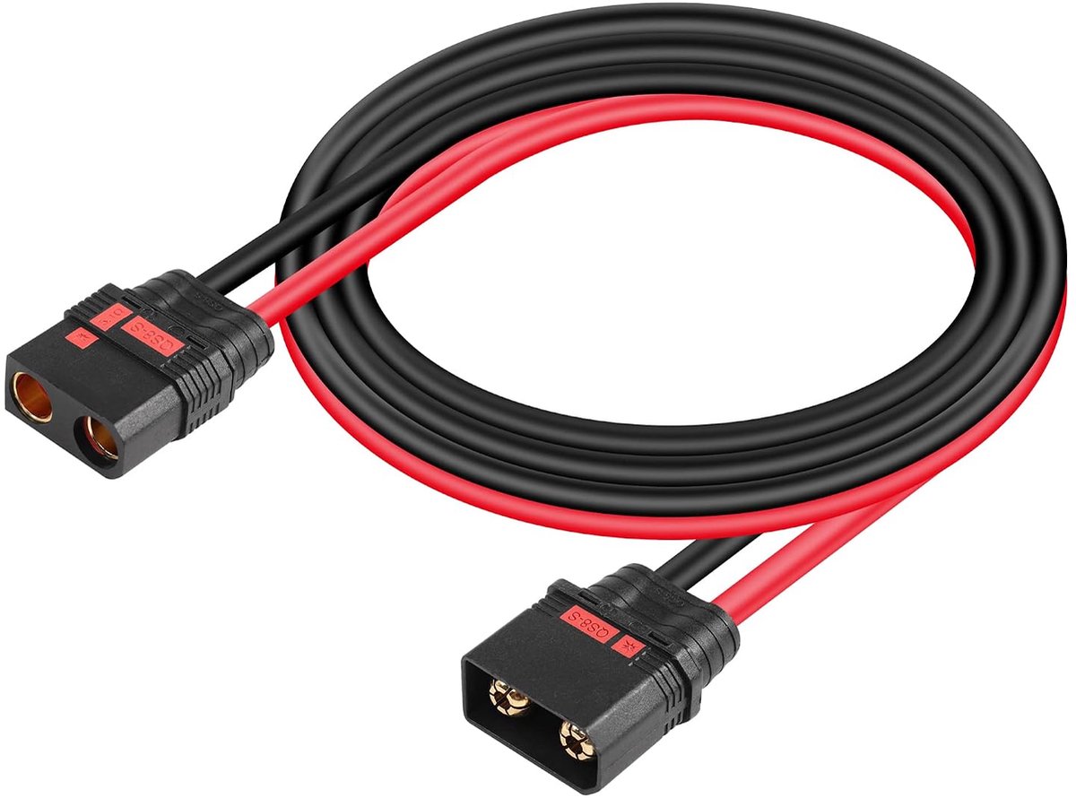 CERRXIAN 8AWG QS8-S Spark Protection Cable Extension Cable Plug to Bus Suitable for QS8-S or Agricultural Drone Car RC - ShopVlot