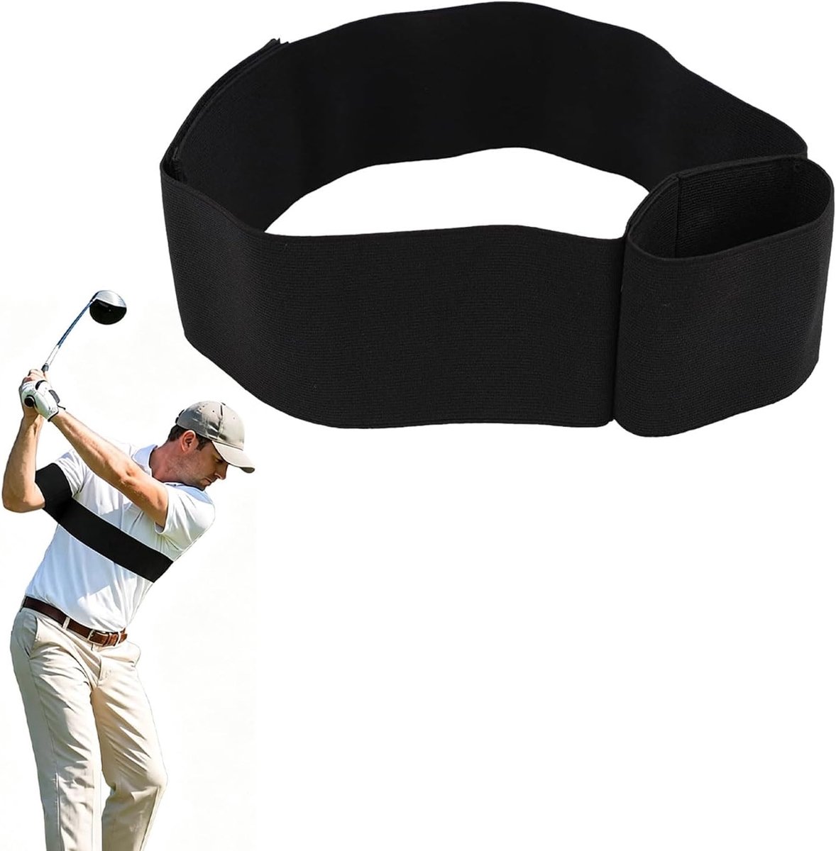 Golf-trainingshulp, verstelbare armband ter correctie van de zwacht, elastische zwaaitrainer van nylon - ShopVlot