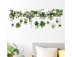 milaosk Green Plants Wall Stickers Art Vinyl Self Adhesive Decorative Wall Stickers For Bedroom Kitchen Office - ShopVlot