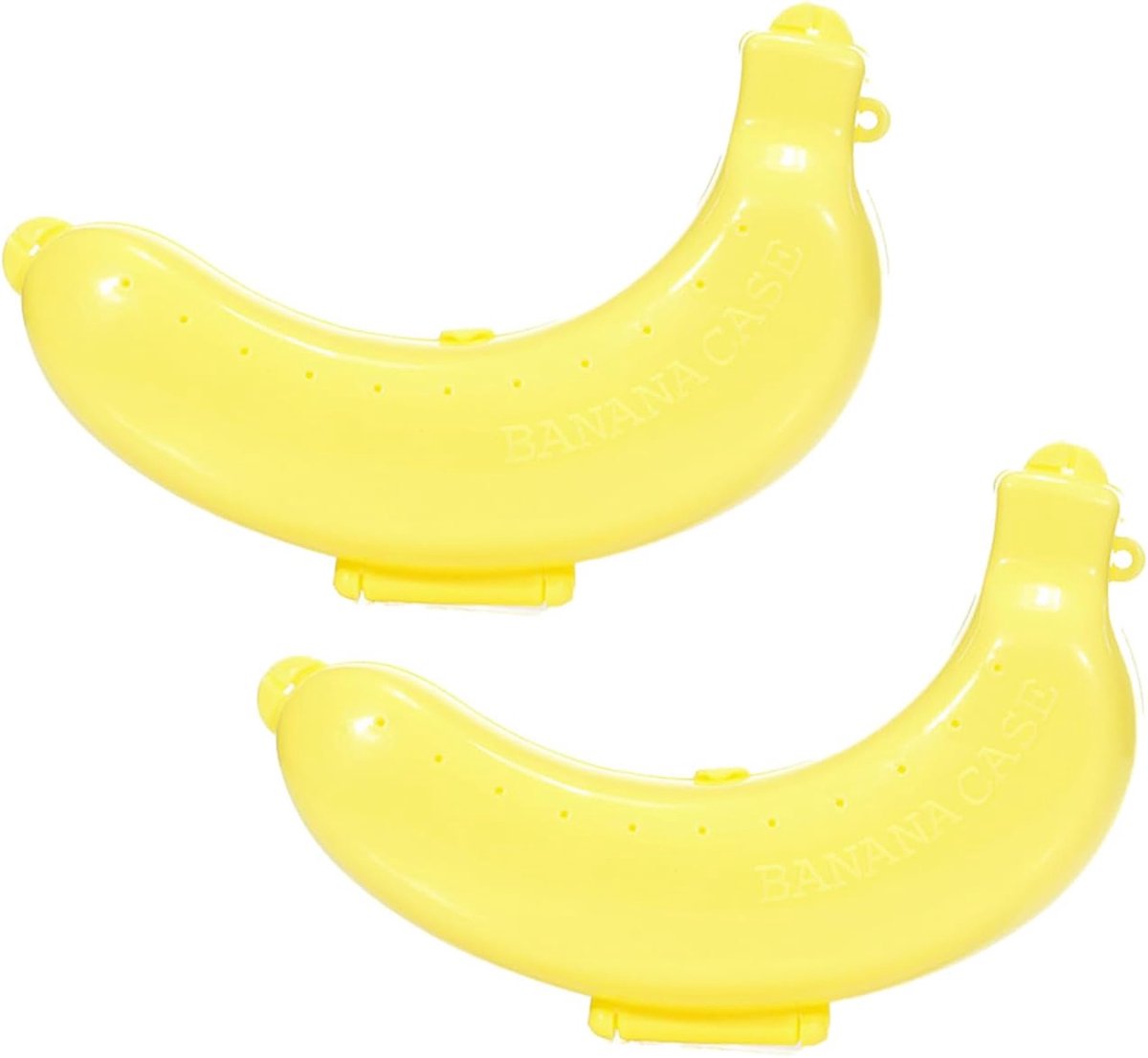 Shirene Banana Case Holder, 2 Pieces Reusable Banana Storage Box with Ventilation Holes, Hanging Design for Fresh - ShopVlot