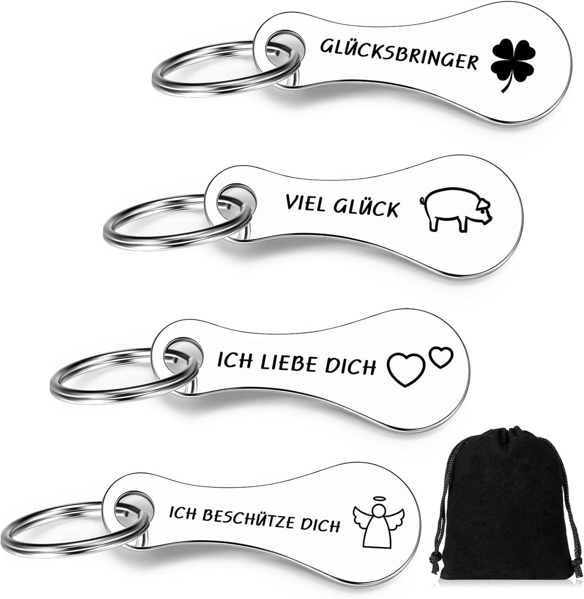Jadive 4 Pcs Keychains Shopping Cart Liberators Removable Shopping Chip Unlock Keys Shopping Chip Lucky Charm for - ShopVlot