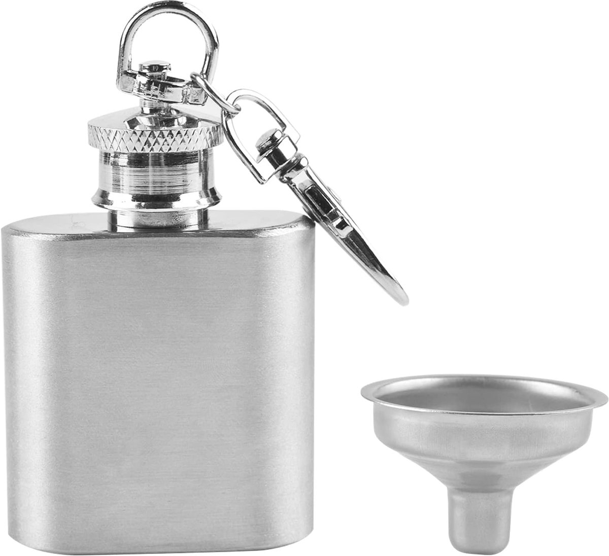 Flachmann Stainless Steel and Funnel Set, Portable Leakproof Bottle, Suitable for Transporting Wine and Water, 1 fl - ShopVlot