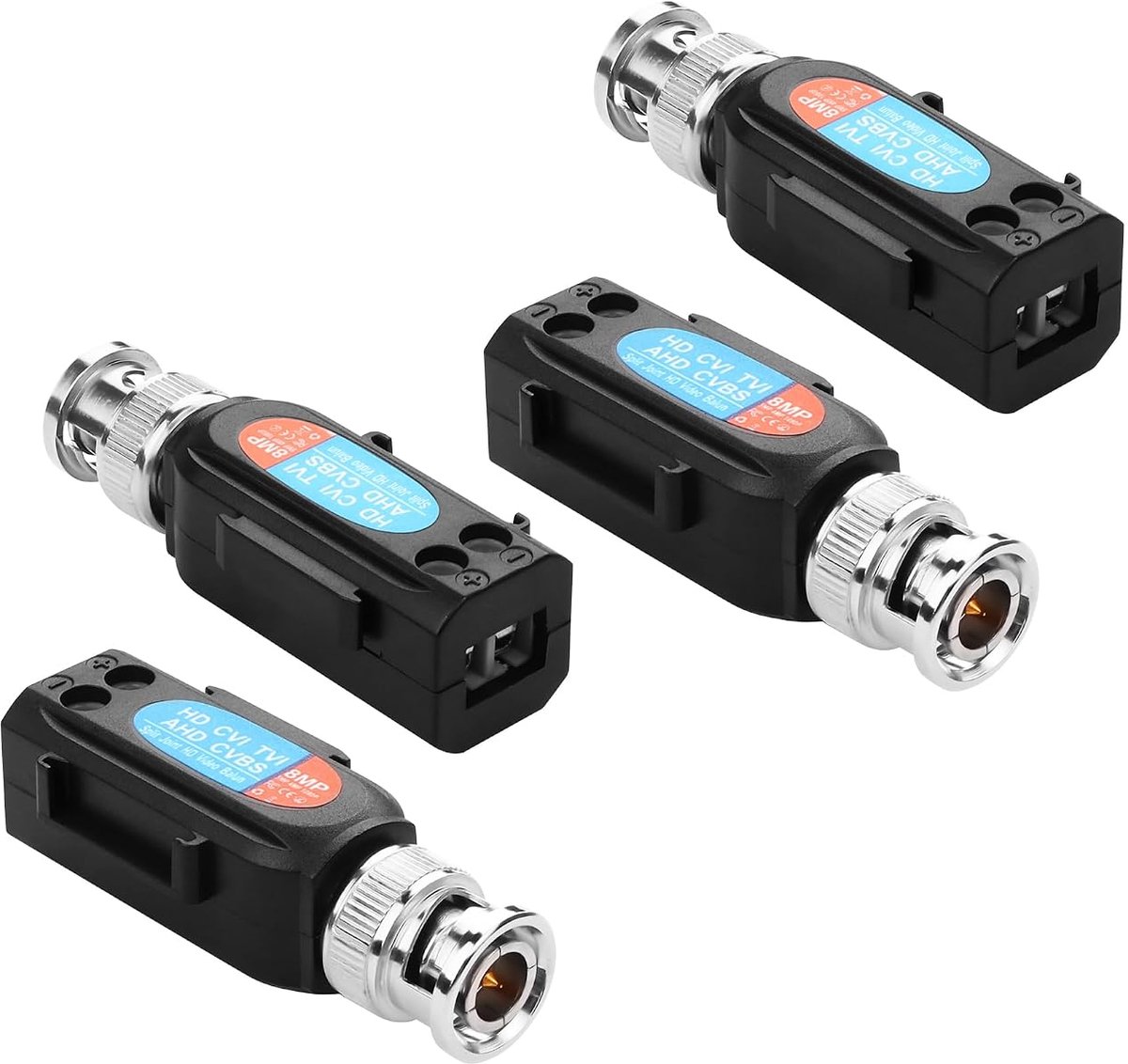 SinLoon 8MP BNC Passive Video Balun Transceiver, AHD/TVI/CVI/CVBS Passive HD BNC Video Balun Transceiver Transmitter - ShopVlot