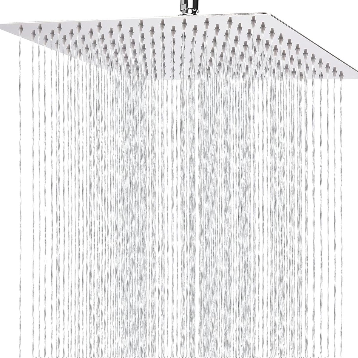 Plafonddouchekop van roestvrij staal 30x30cm – Chroom, wand/plafond - ShopVlot