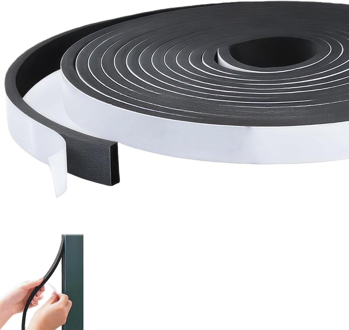 5 m schuimrubberen afdichtingsband, zelfklevend, 15 x 5 mm, geluidsisolatie, winddichte afdichting voor deuren/ramen - ShopVlot