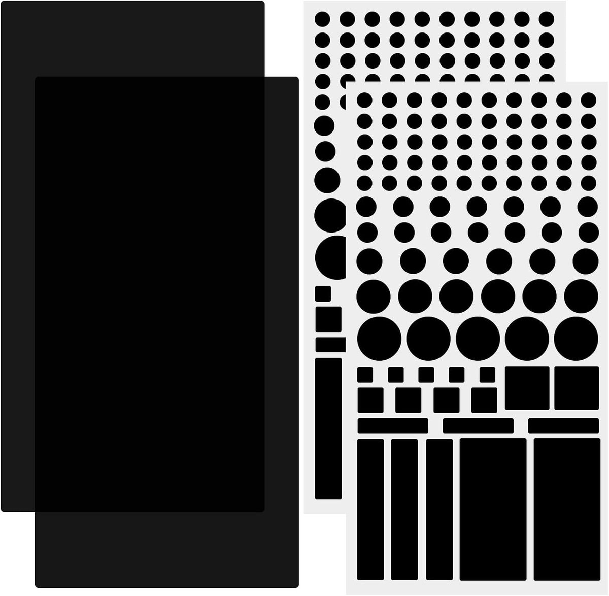 Set van 4 Lichtblokkerende Stickers voor Elektronica, Zwarte Dimming Stickers, LED Lichtafscherming en Verduistering