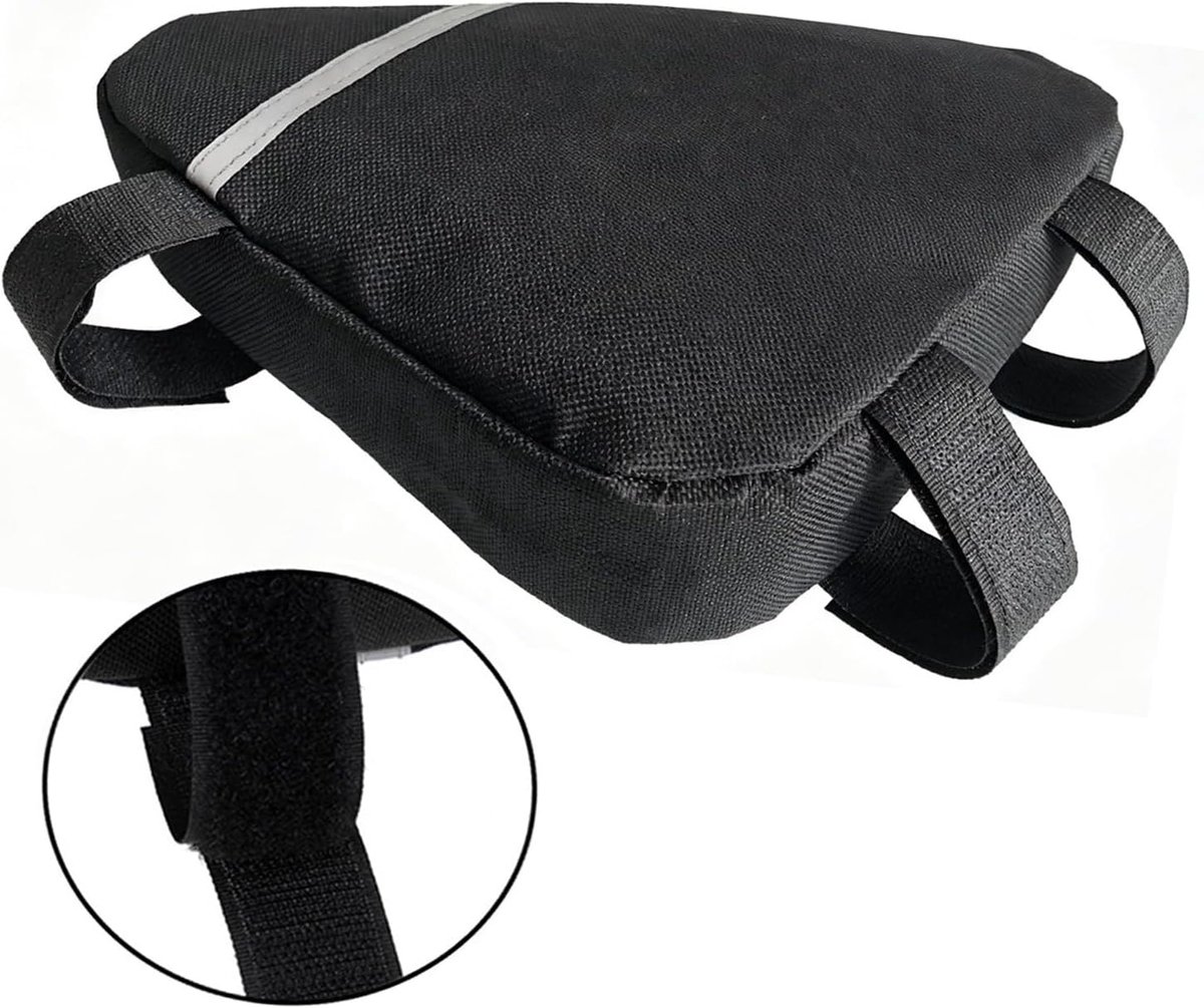 Zwart Medium Fiets Voorframe Driehoek Tas - Fiets Driehoek Tas, Waterdichte Nylon Fiets Driehoek Opbergtas met - ShopVlot