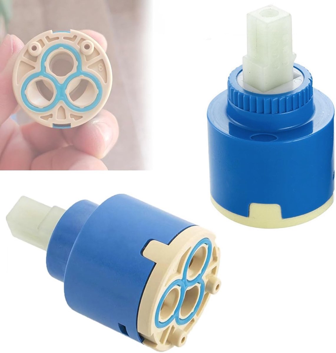 Water Tap Cartridge 35mm - Keramisch - Voor Keukenkraan - Eenvoudige Vervanging - ShopVlot