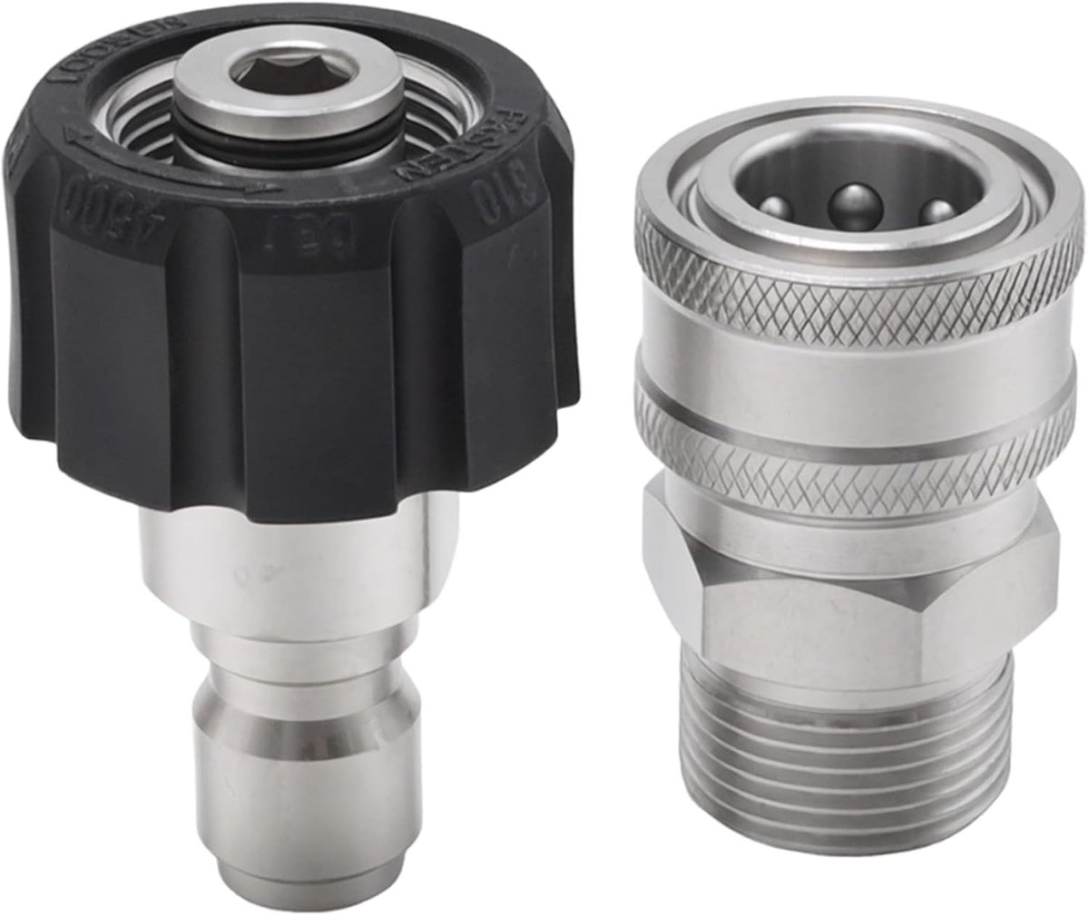 Stainless Steel Quick Coupling Adapter, M22 to 1/4 Inch Adapter for Pressure Washers for Connecting Pressure Washer - ShopVlot