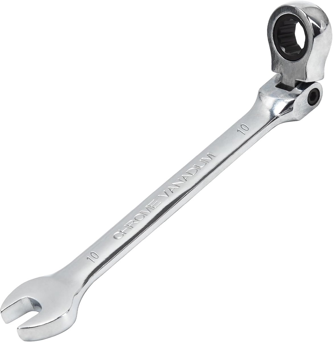 Flexible Head Ratchet Combination Wrench 10mm 72 Teeth Chrome-Vanadium Steel - ShopVlot