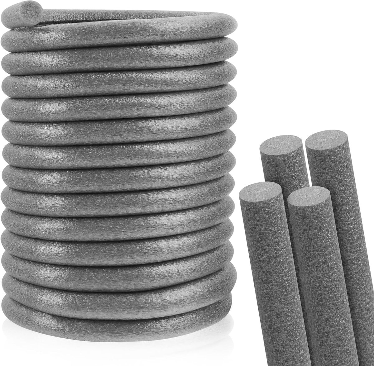 Filling Profile for Joints, Seals, Filling Rope, Round Foam (Grey, 20 mm x 5 m) - ShopVlot
