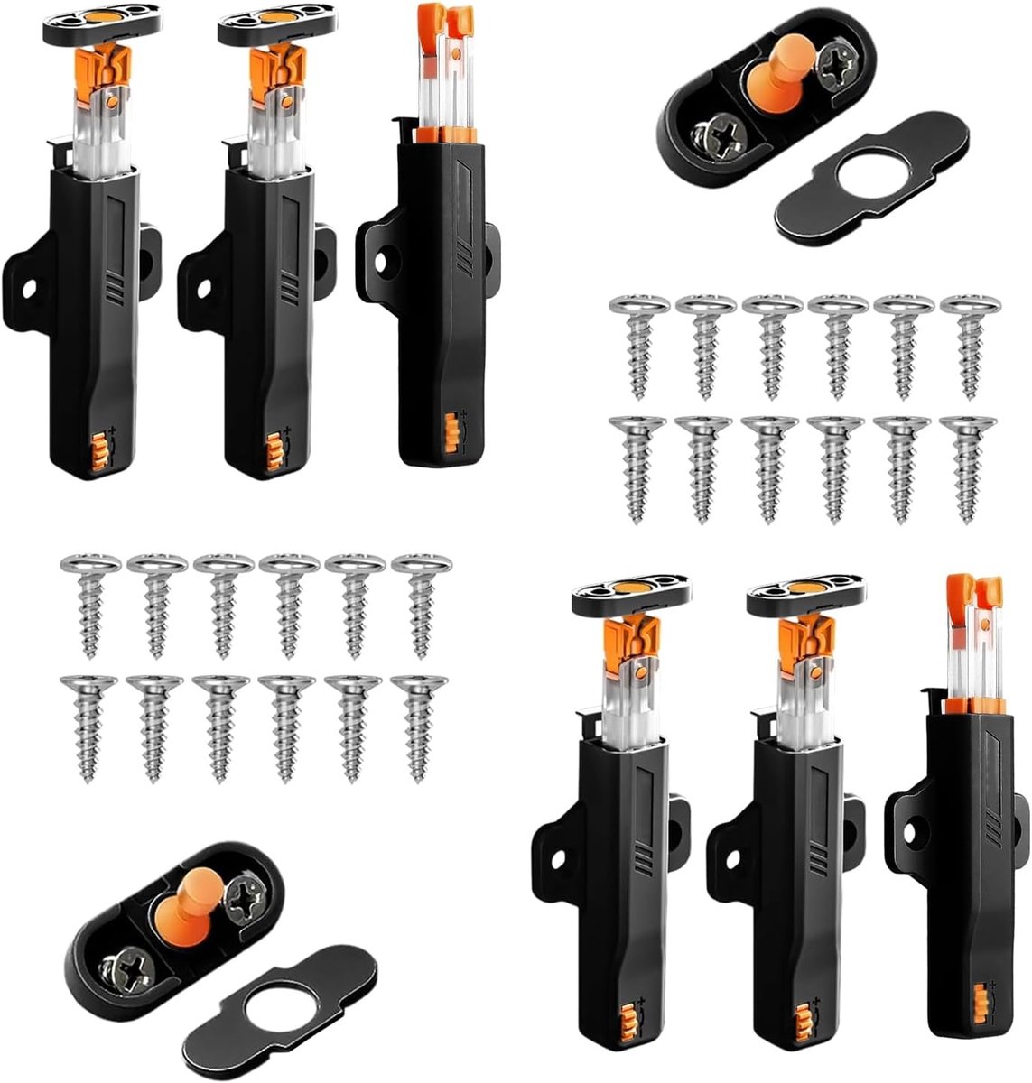 6 push pull for doors, door closure, door closure for cabinets, perfect for homes, RVs, boats and any space without - ShopVlot