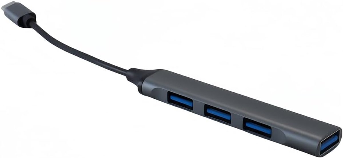 USB-C hub 4-poorts - aluminium multiport adapter - 100 W PD opladen - uitbreiden voor laptops - ShopVlot