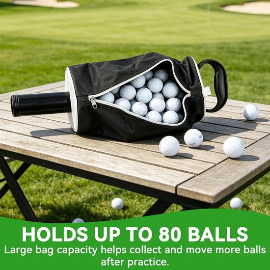 Golf Pick-up Bag, 70 Ballen - Draagbaar - Aluminium Buis - Efficiënt golfballen verzamelen - ShopVlot van GOLF — afbeelding 2