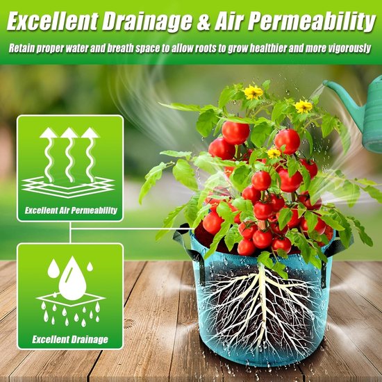 Solidchoice - Set van 7 Plant Groeiende Zakken van 15 Gallon — afbeelding 3