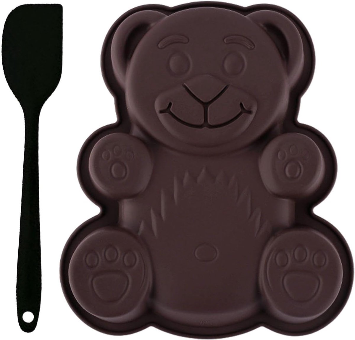 Bakken met een berenvorm - silicone cakevorm - inclusief spatel - voor creatieve taarten - ShopVlot