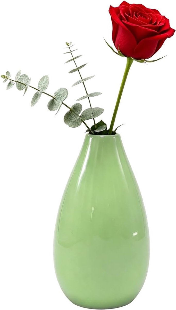 Keramische vaas 4,1 inch - Mini enkelvoudige bloemenvase - Elegant design - Perfect voor decoratie - ShopVlot