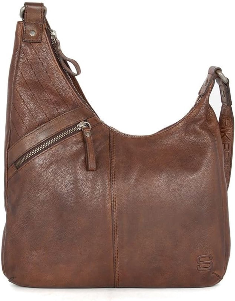 Leather Crossbody Bag - Moria - Dark Brown - ShopVlot