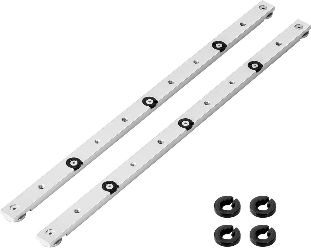 Table Circular Saw Miter Slot Runner - T-Slot Rail with Expansion Collar (Zero Play) for Devices/Sledge/Router Plates - ShopVlot