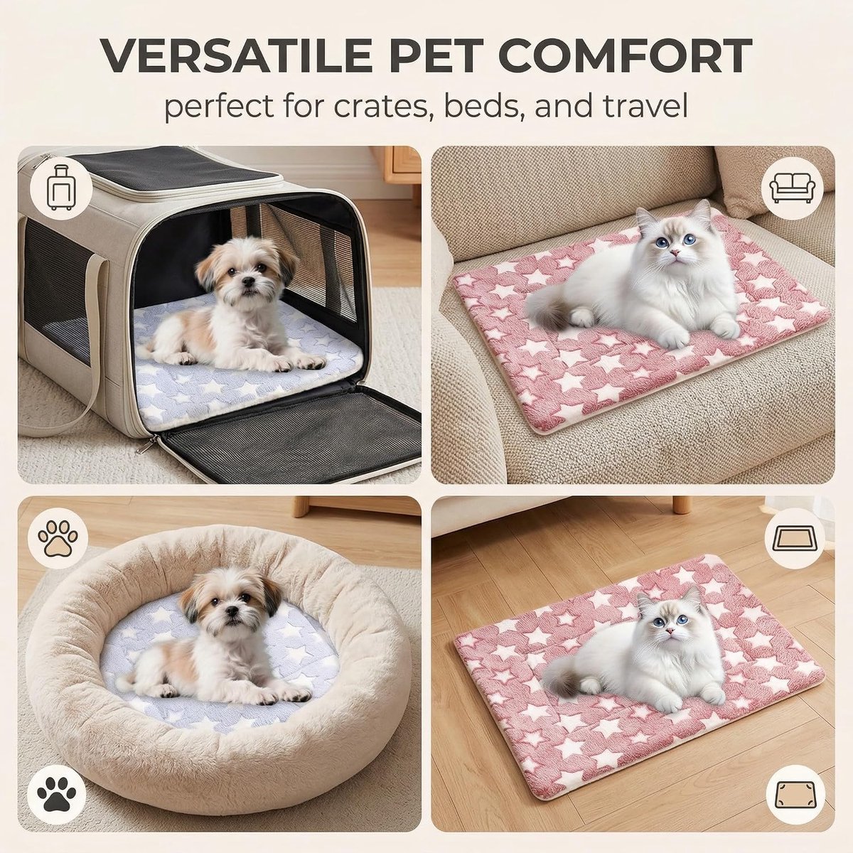 Pack of 2 Warm Guinea Pig Blanket, 32 x 25 cm, Hamster Rabbit Bed, Mat, Warm Fluffy Puppy Fleece Blanket, Guinea Pig - ShopVlot