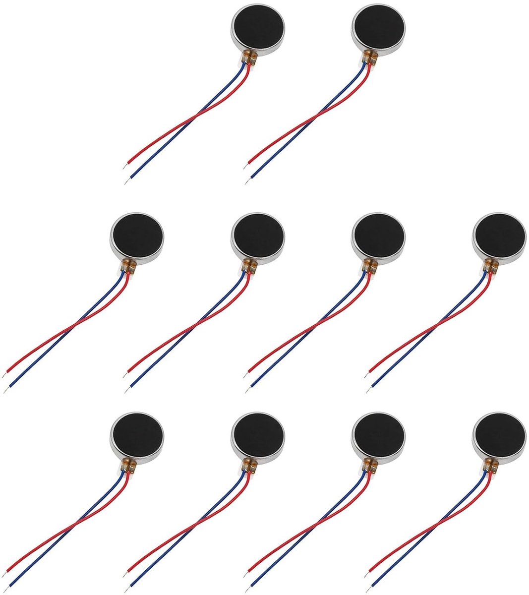 1/10pcs 10mm x 3mm Mini Vibration Motor DC 1.5 3.7V 10,000rpm, Flat Coin Button, Mobile Phone Micro Vibration Motor - ShopVlot