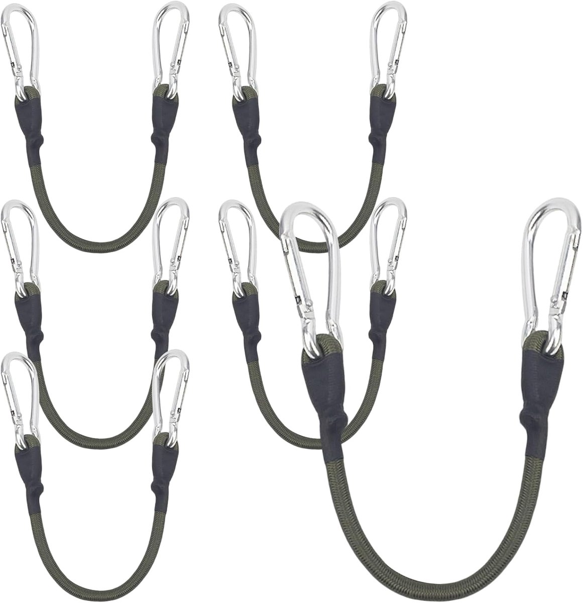 Pack of 6 8 mm Thick 30 cm Length Rubber Tensioner Expander Luggage Tent Camping Cargo Security Garden Rope - ShopVlot