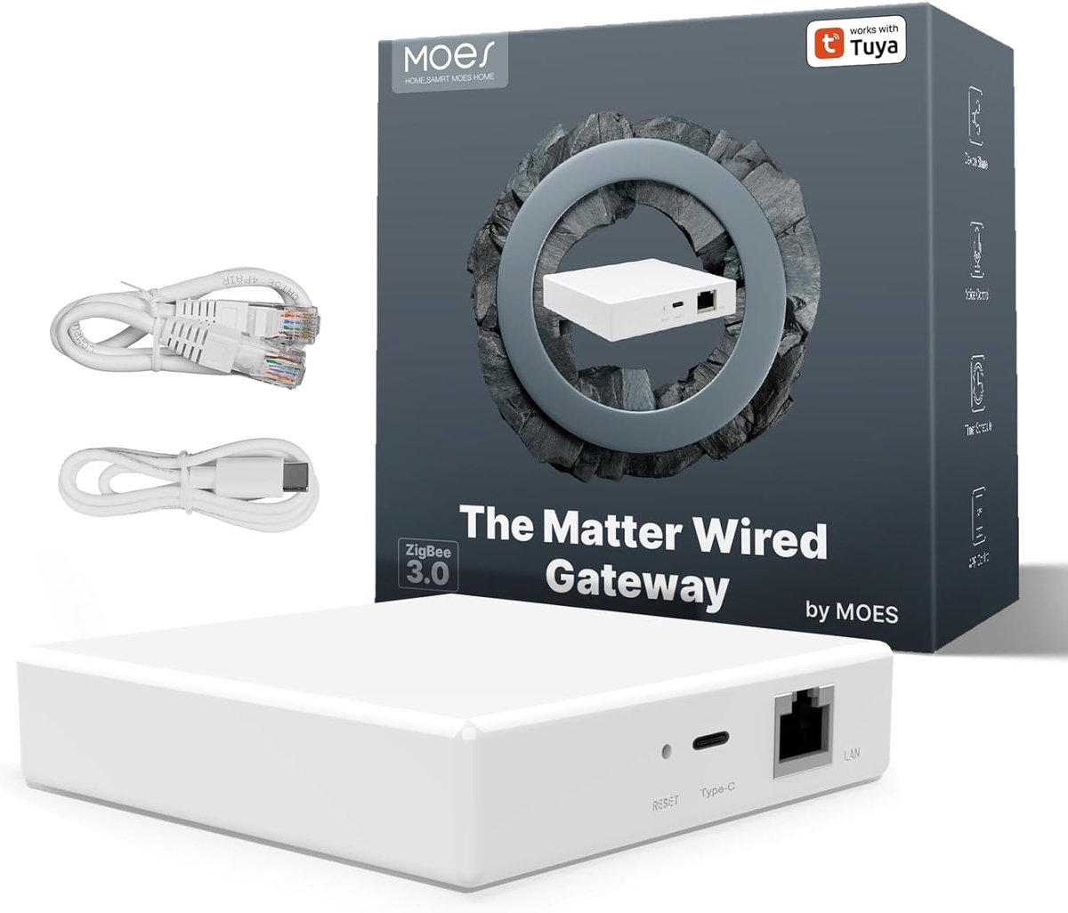 MOES Zigbee Smart Gateway for Tuya ZigBee Devices, Compatible with Apple Homekit and Smart Thing, Alexa, Google Home - ShopVlot